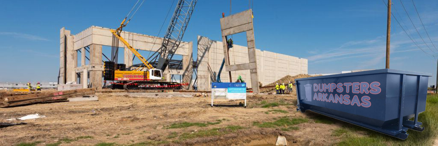 Construction site roll-off dumpsters